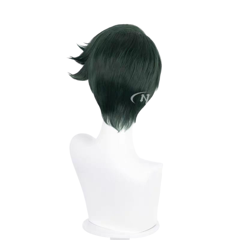 White Smoke Rohan Kishibe Cosplay Wig - JoJo Part 4 (Green Undercut) (FEVERCOS)