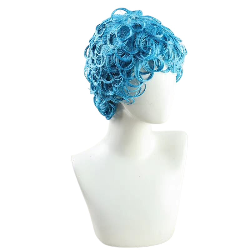 Steel Blue Ghiaccio Cosplay Wig - JoJo Golden Wind (Blue Spirals) (FEVERCOS)