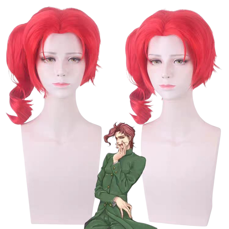 Maroon Noriaki Kakyoin Cosplay Wig - JoJo Part 3 (Red Cherry) (FEVERCOS)