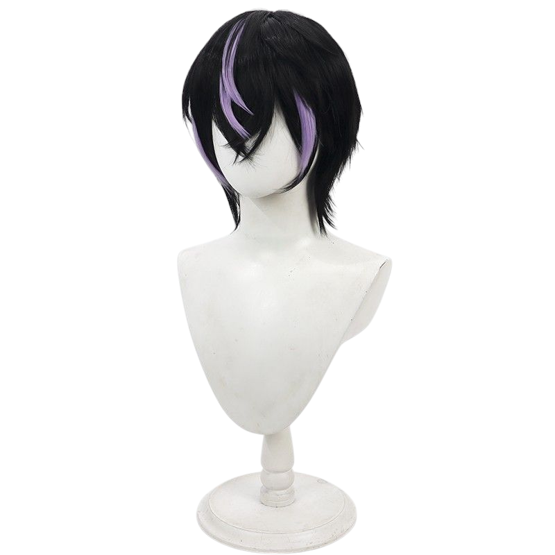 Black Kinugawa Kiraku Cosplay Wig - 18TRIP (Multi-Color Highlights) (FEVERCOS)