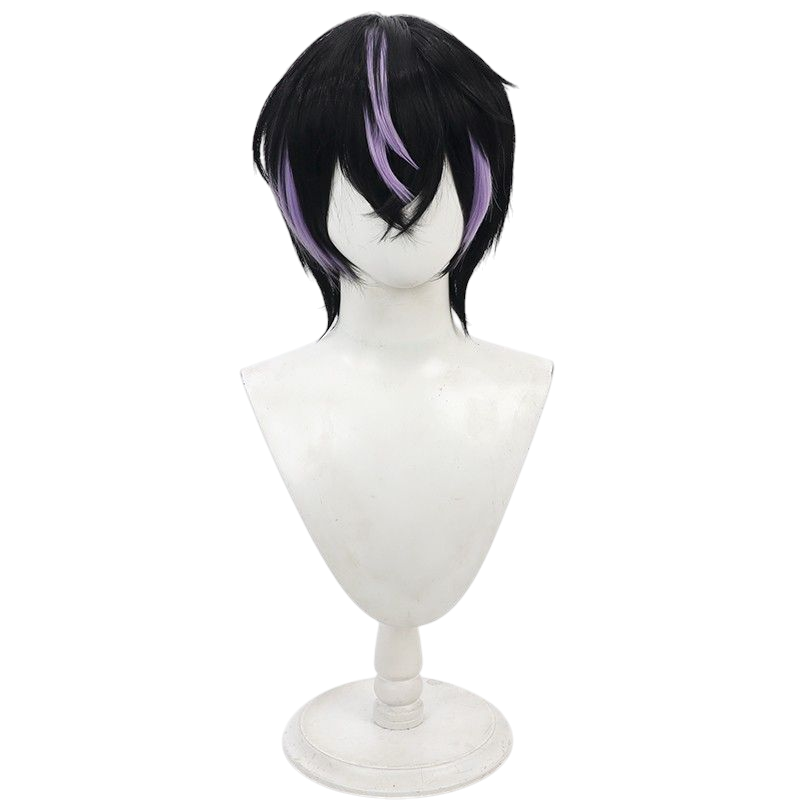 Black Kinugawa Kiraku Cosplay Wig - 18TRIP (Multi-Color Highlights) (FEVERCOS)