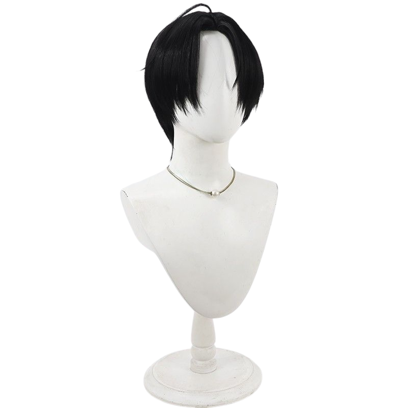 Light Gray Hamasaki Kaede Cosplay Wig - 18TRIP (Black Center Part) (FEVERCOS)