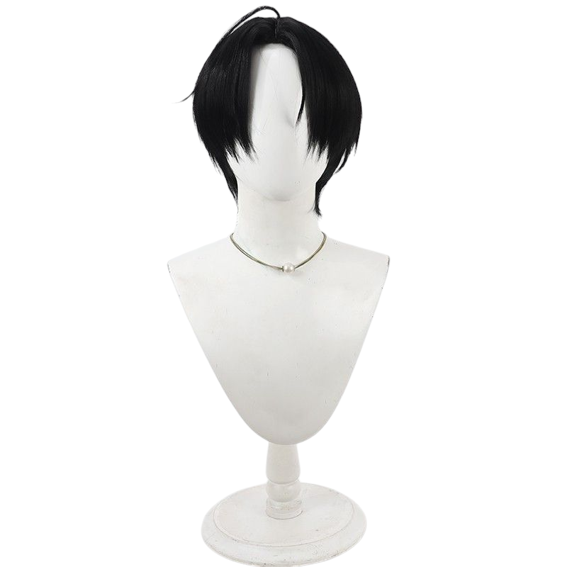 Light Gray Hamasaki Kaede Cosplay Wig - 18TRIP (Black Center Part) (FEVERCOS)