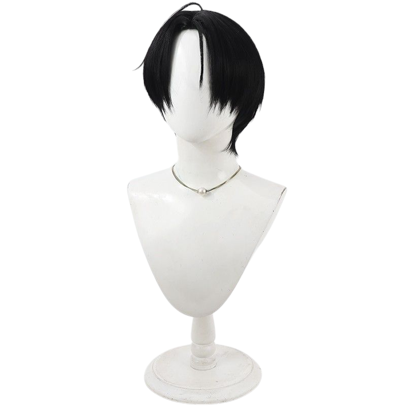 Light Gray Hamasaki Kaede Cosplay Wig - 18TRIP (Black Center Part) (FEVERCOS)