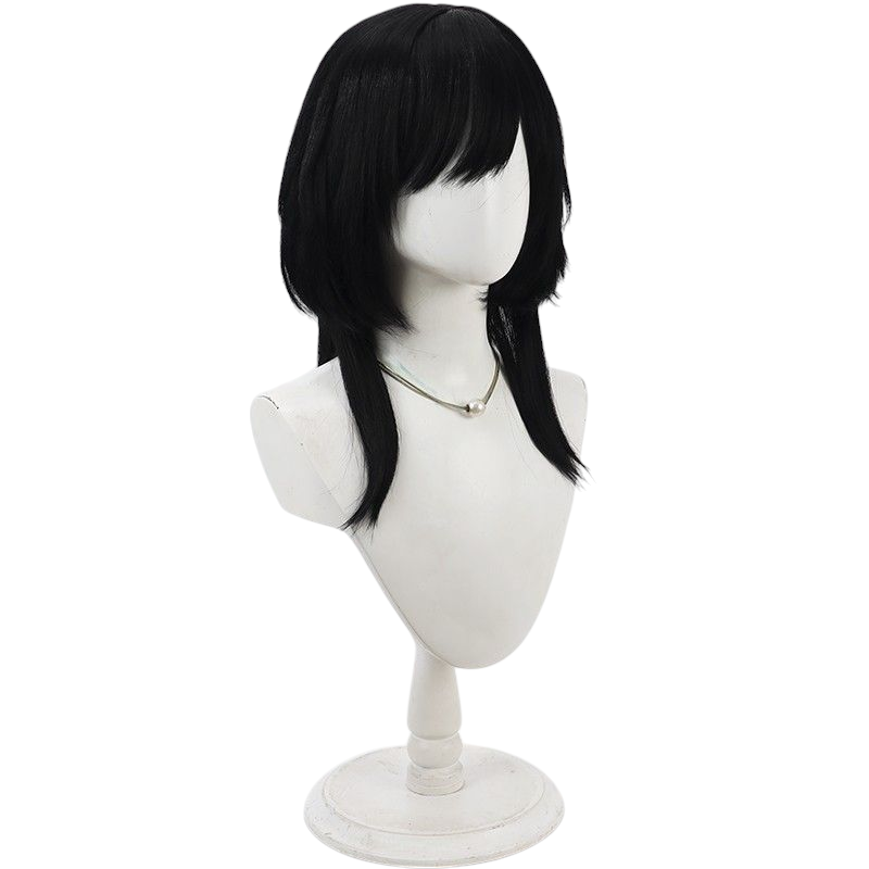 Light Gray Hamasaki Momiji Cosplay Wig - 18TRIP (Black Short) (FEVERCOS)