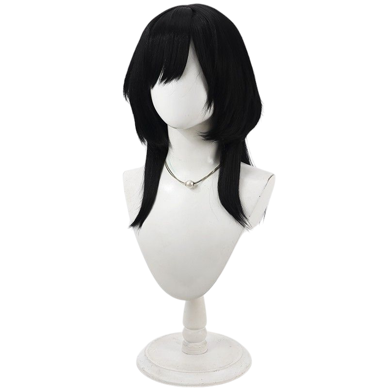 Light Gray Hamasaki Momiji Cosplay Wig - 18TRIP (Black Short) (FEVERCOS)