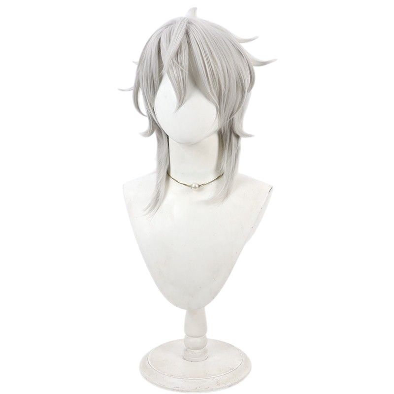 Light Gray Doumeki Kuguri Cosplay Wig - 18TRIP (Green/Black Mullet) (FEVERCOS)