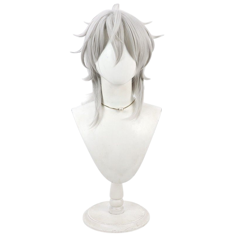 Light Gray Doumeki Kuguri Cosplay Wig - 18TRIP (Green/Black Mullet) (FEVERCOS)