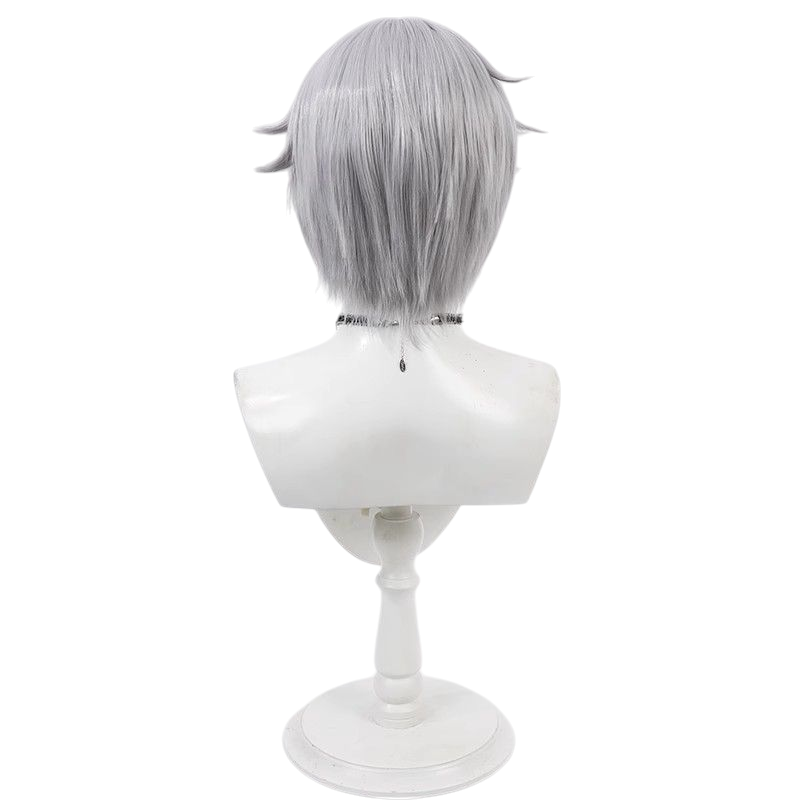 Light Gray Kamina Yukikaze Cosplay Wig - 18TRIP (Grey-Blue Side Part) (FEVERCOS)
