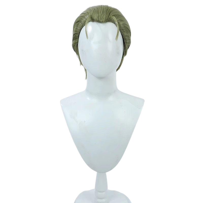 Light Gray Heiter Cosplay Wig - Frieren: Beyond Journey's End (Green/Grey Slicked) (FEVERCOS)