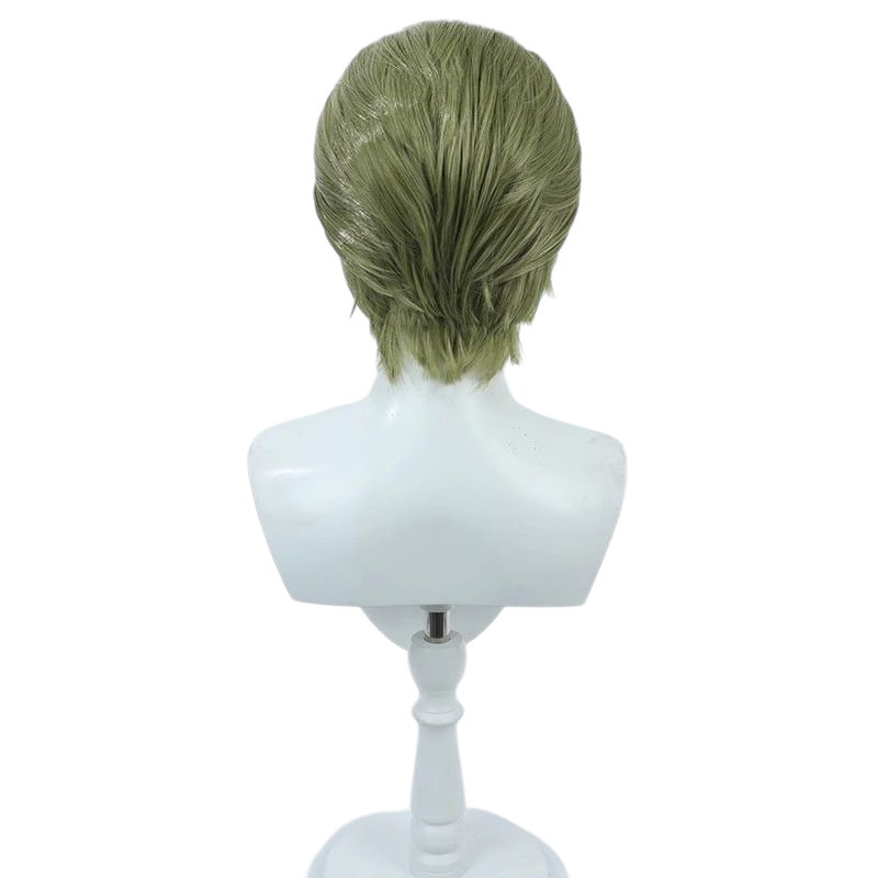 Dark Olive Green Heiter Cosplay Wig - Frieren: Beyond Journey's End (Green/Grey Slicked) (FEVERCOS)