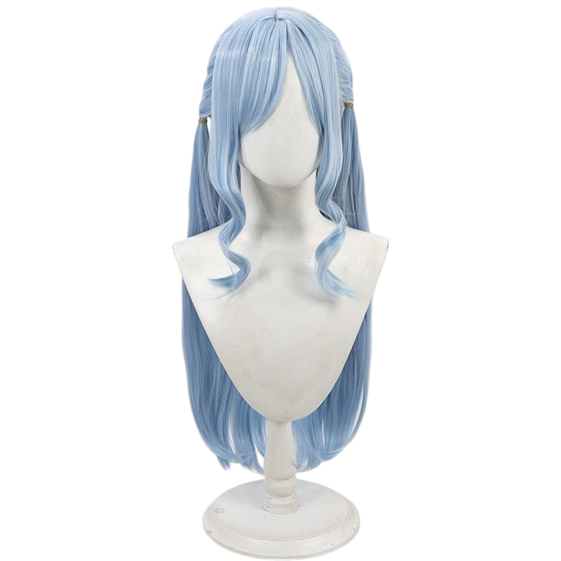 Light Gray Sakiko Togawa Cosplay Wig - BanG Dream! MyGO!!!!! (Blue/Purple Twin Braids) (FEVERCOS)