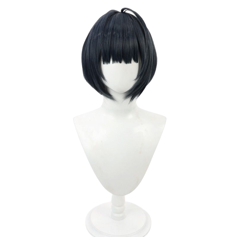 Beige Tae Takemi Cosplay Wig - Persona 5 (Dark Blue Bob) (FEVERCOS)