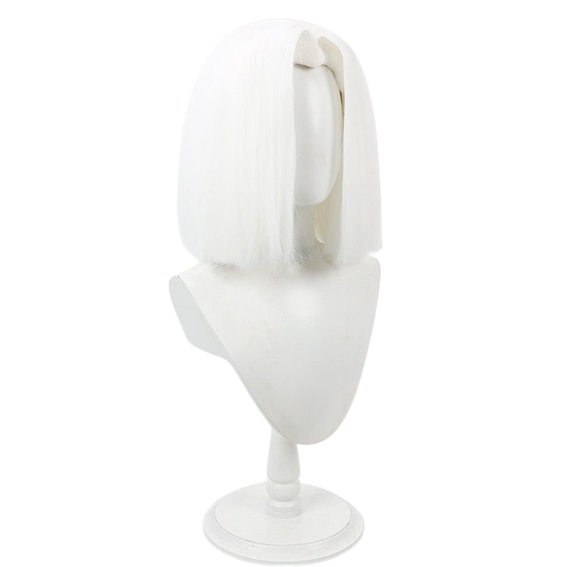 Beige Lute Cosplay Wig - Hazbin Hotel (White/Black Widow's Peak) (FEVERCOS)