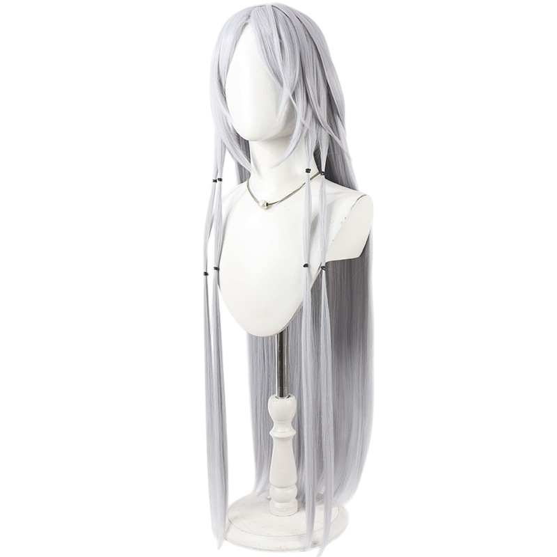 White Smoke Avenger of the Night (Doll Girl) Cosplay Wig - Elden Ring Concept (Pale Blue Curls) (FEVERCOS)