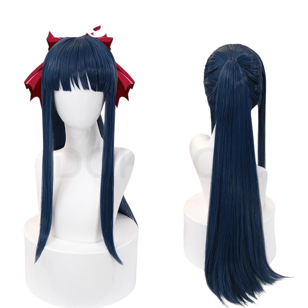White Smoke Sakura Shinguji Cosplay Wig - Sakura Wars (90cm Integrated Tied-Up) (FEVERCOS)