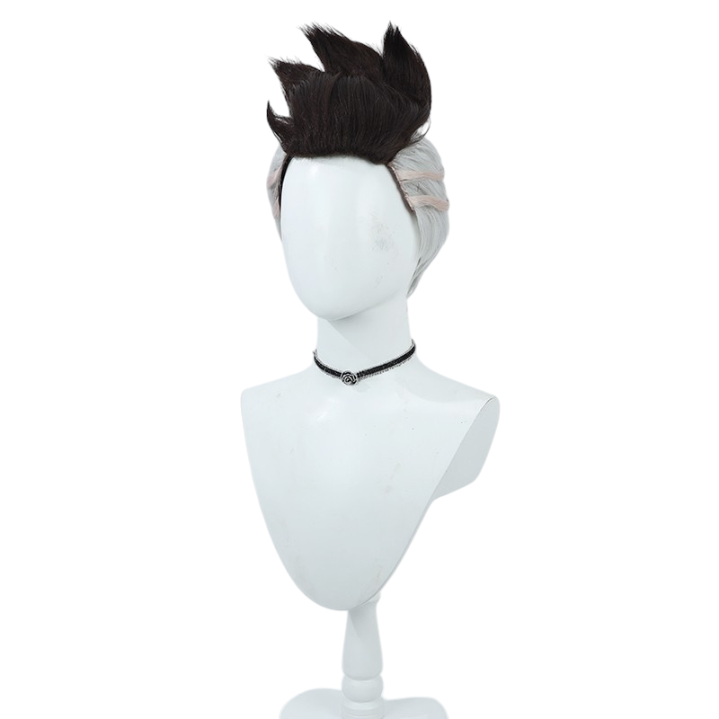 White Smoke David Martinez Cosplay Wig - Cyberpunk Edgerunners (Two-Tone Split) (FEVERCOS)