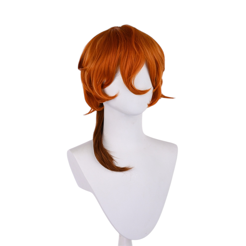 White Smoke Chuuya Nakahara (50cm Extended) Cosplay Wig - Bungo Stray Dogs (Orange Wavy) (FEVERCOS)