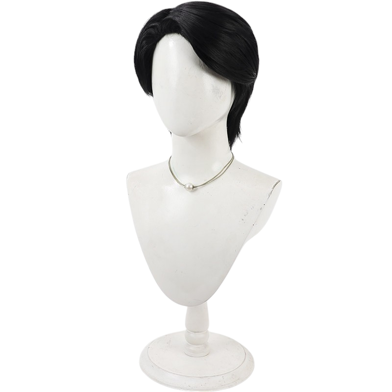 White Smoke Zeztz (Manzumo) Cosplay Wig - Kamen Rider ZZZ (Black Teased Short) (FEVERCOS)