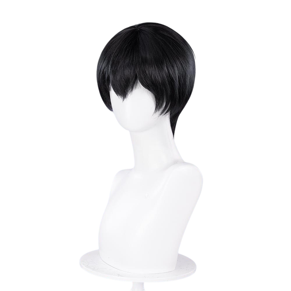 White Smoke Olruggio Cosplay Wig - Witch Hat Atelier (32cm Black Short) (FEVERCOS)