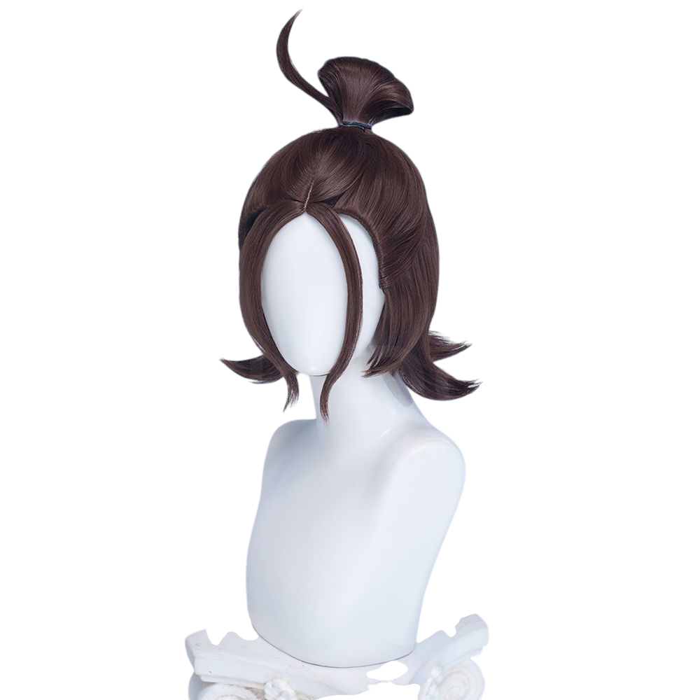 White Smoke Seisai Cosplay Wig - Pokemon Legends: Z-A (Brown Tied Up Scalp) (FEVERCOS)
