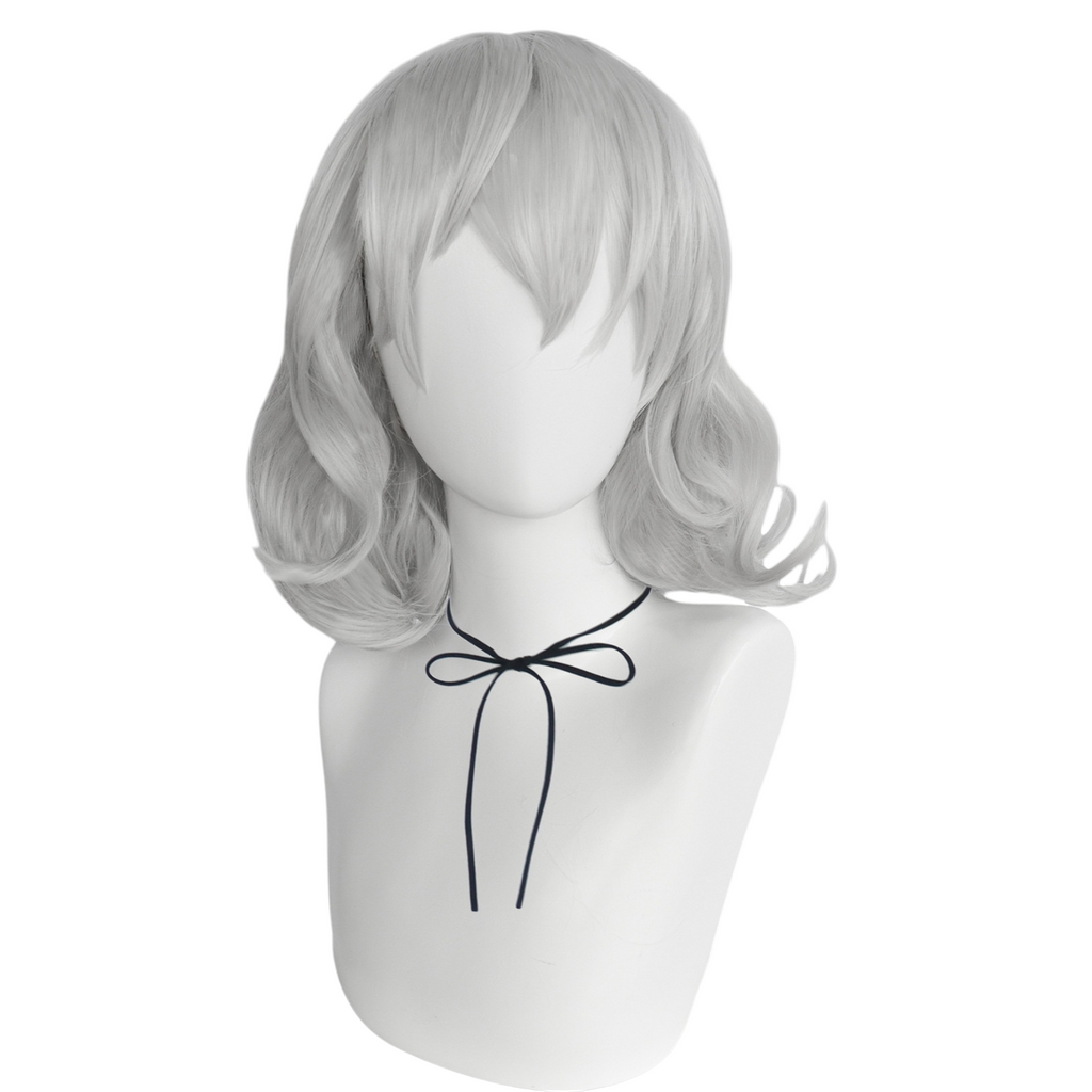 Gray Neferpitou (Pitou) Cosplay Wig - Hunter x Hunter (White Wavy) (FEVERCOS)