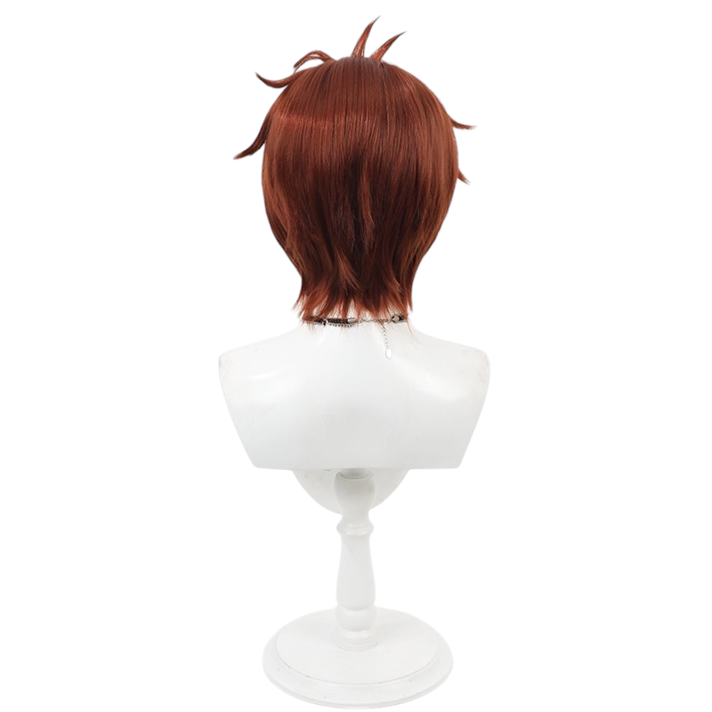 White Smoke Kaito Onogi Cosplay Wig - Tsurune (Orange-Red Teased Short) (FEVERCOS)