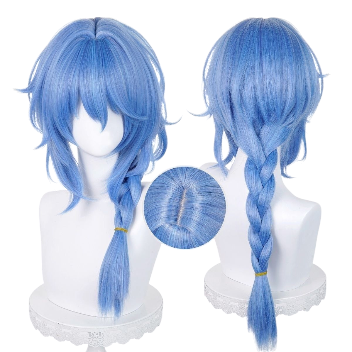 White Smoke Yi Xing Cosplay Wig - Honor of Kings (Plum Blossom Styled Braid) (FEVERCOS)