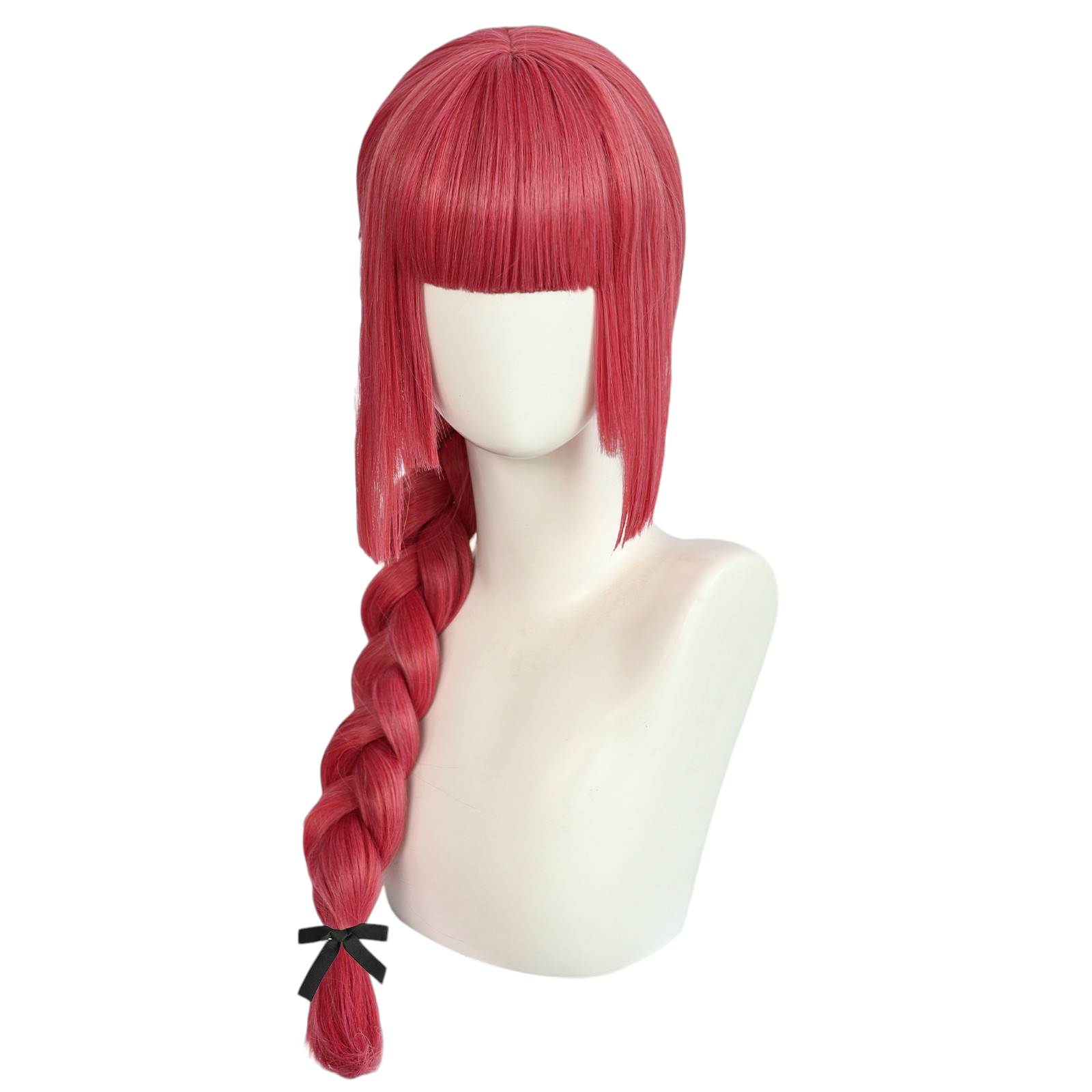 Maroon Kikuri Hiroi (Premium) Cosplay Wig - Bocchi the Rock! (Scalp + Thick Braid) (FEVERCOS)