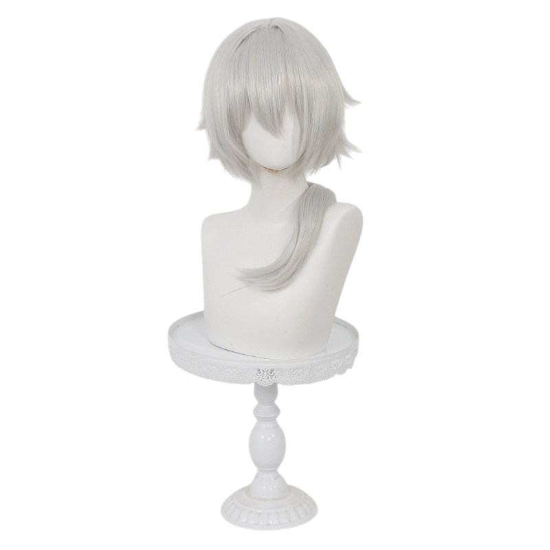 White Smoke Ardashir Cosplay Wig - Arknights: Endfield (Silver-White Gradient Tied) (FEVERCOS)