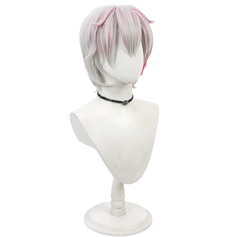 White Smoke Ammon Lead (Marquis Amon) Cosplay Wig - Devil Butler with Black Cat (Silver White) (FEVERCOS)
