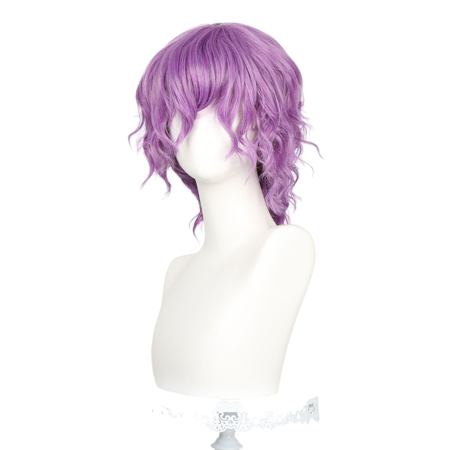 White Smoke The Ripper Jack Cosplay Wig - Identity V (Lilac Purple Short Curly) (FEVERCOS)