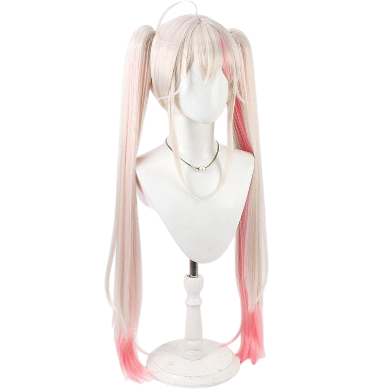 White Smoke Jackal Cosplay Wig - Goddess of Victory: NIKKE (Detachable Twin Tails) (FEVERCOS)