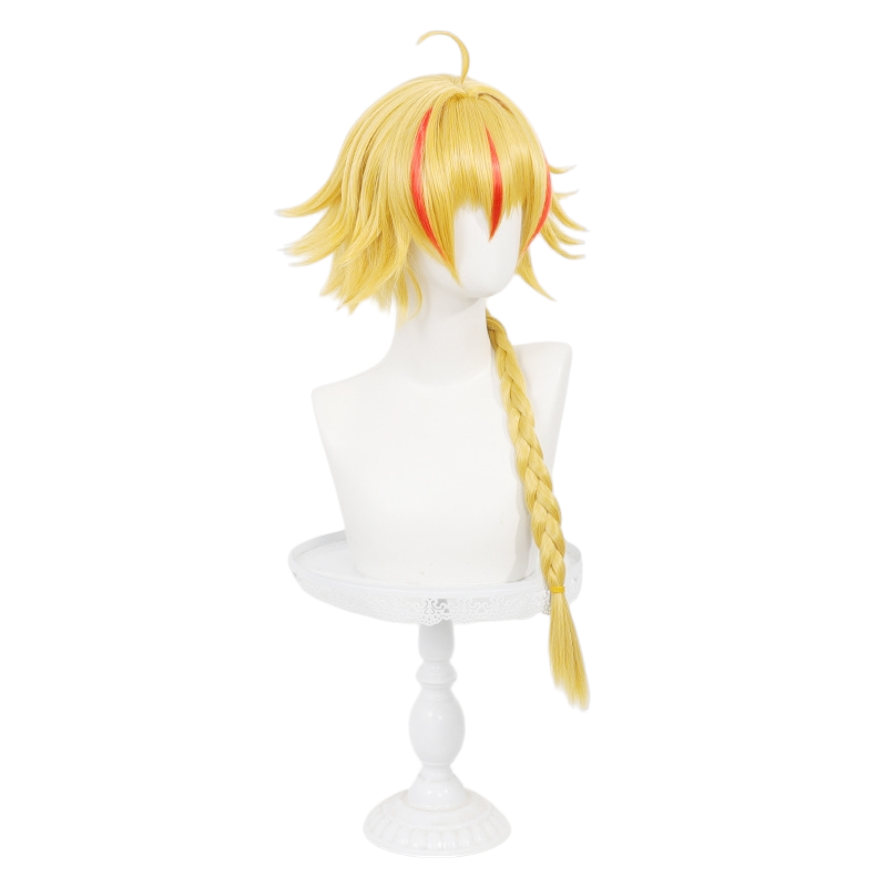 White Smoke Charles (Fate/strange Fake) Male Wig - (Highlight Spiky Braid) (FEVERCOS)