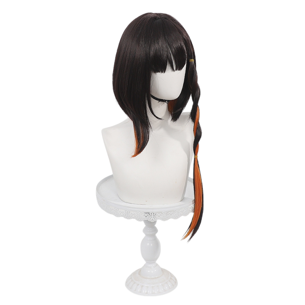 White Smoke Jie Cosplay Wig - Arknights (Twisted Braid Highlights Scalp) (FEVERCOS)