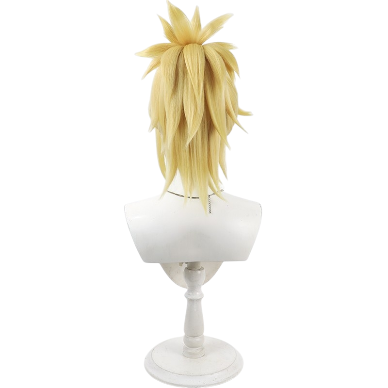 Light Gray Takamaru Saito Cosplay Wig - Nintama Rantaro (Blonde/Orange Fluffy) (FEVERCOS)