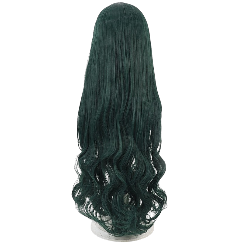 Dark Slate Gray Rina Toin Cosplay Wig - Mermaid Melody Pichi Pichi Pitch (Dark Green Curly) (FEVERCOS)