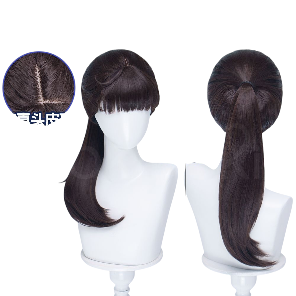 White Smoke Lili Ichijoin Cosplay Wig - Love Through a Prism (Brown Tied-Up Scalp) (FEVERCOS)