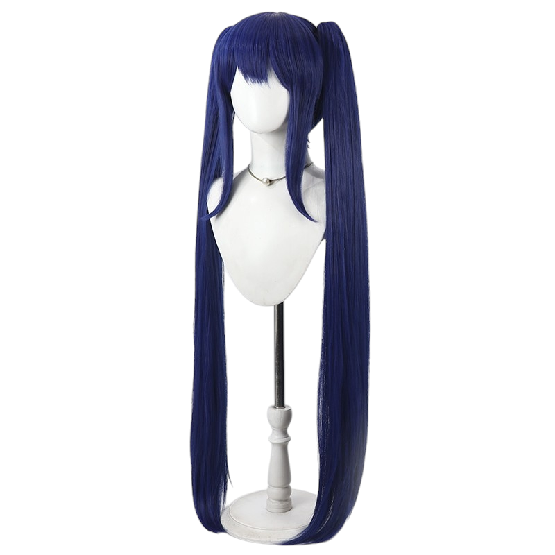 White Smoke Wendy Marvell Cosplay Wig - Fairy Tail (Dark Blue Twin Tails) (FEVERCOS)