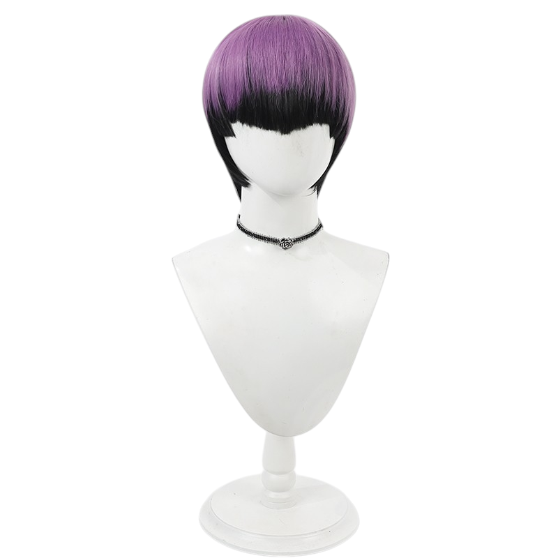 White Smoke Soshiro Hoshina Cosplay Wig - Kaiju No. 8 (Purple/Black Undercut) (FEVERCOS)