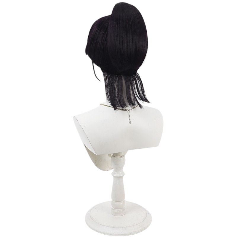 Light Gray Monjiro Shioe Cosplay Wig - Nintama Rantaro (Dark Purple/Black) (FEVERCOS)
