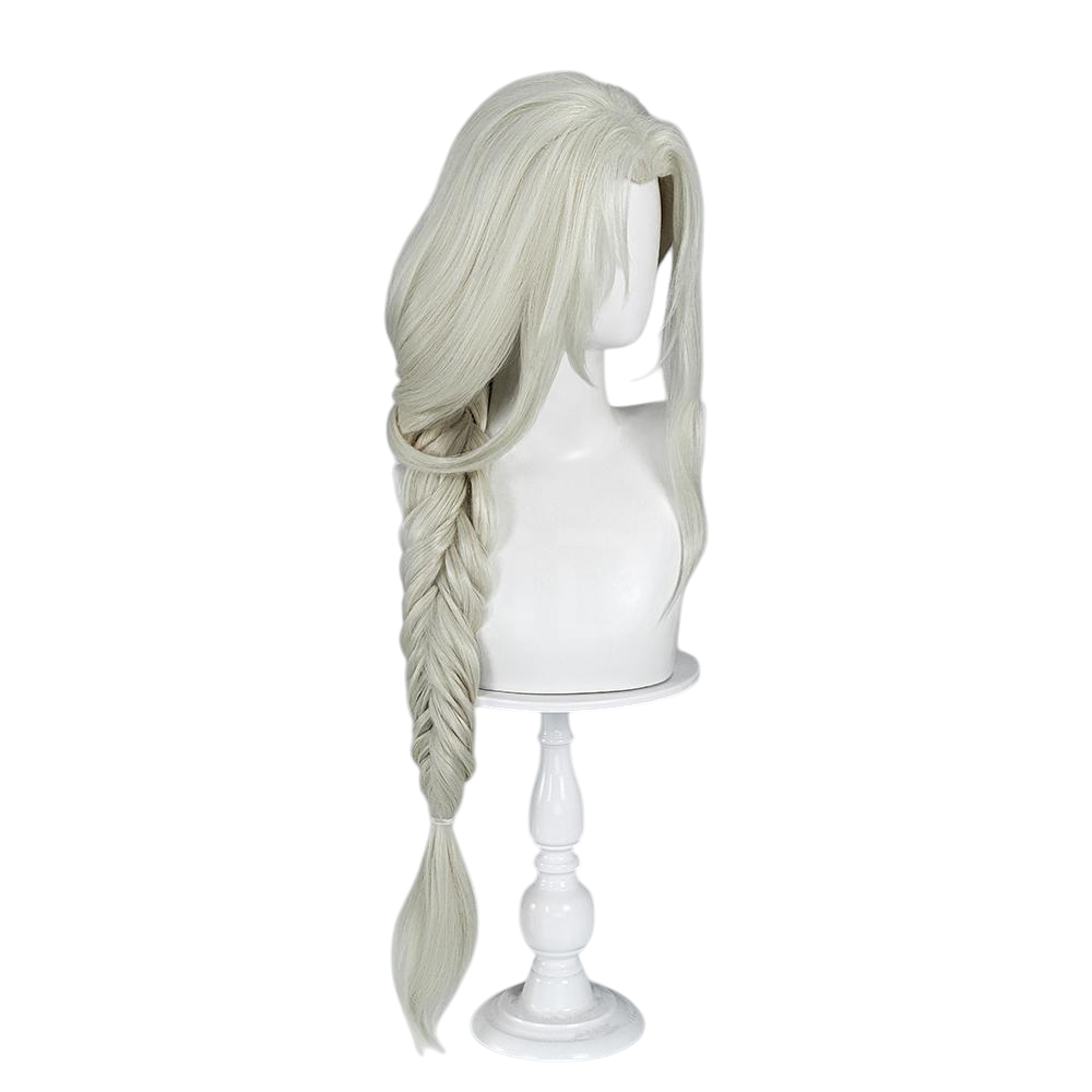 White Smoke Fire Keeper Cosplay Wig - Dark Souls III (80cm Teased Braided Scalp) (FEVERCOS)