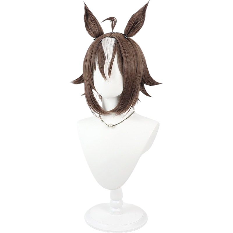 White Smoke Duramente Cosplay Wig - Pretty Derby (White Highlight Ears Tail Set) (FEVERCOS)