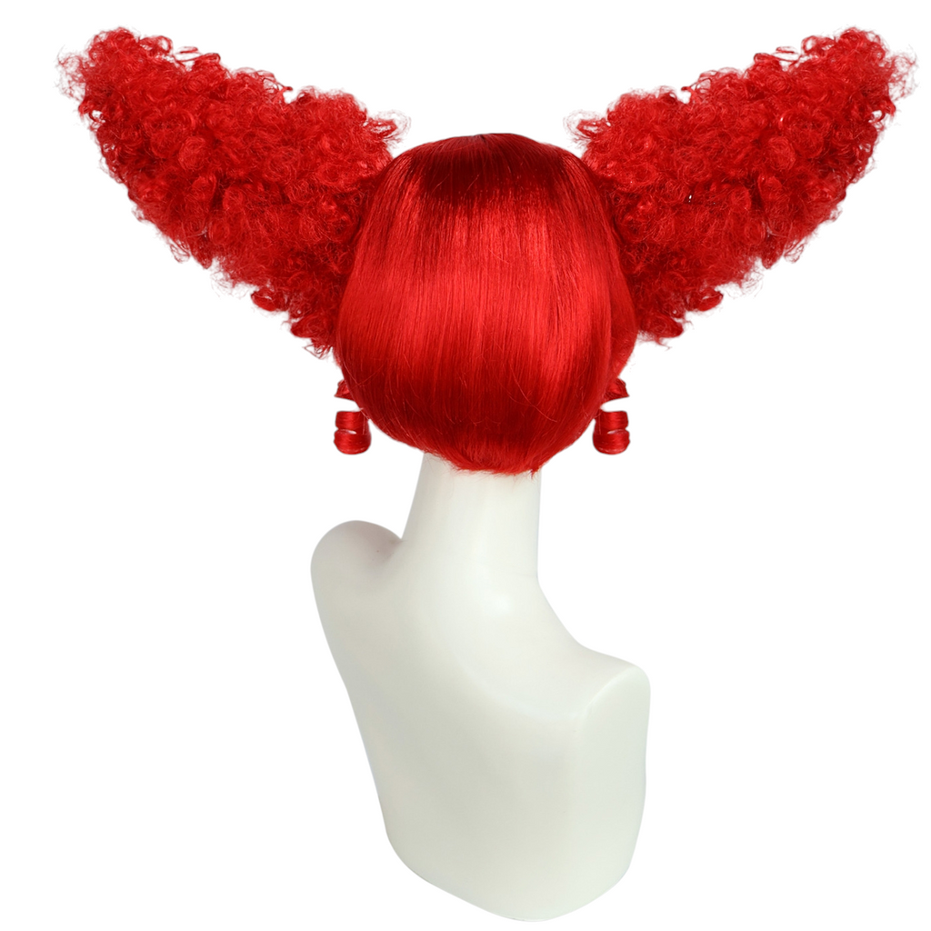 Firebrick Pennywise Cosplay Wig - IT (Red Horn/Tufts) (FEVERCOS) It: Welcome to Derry