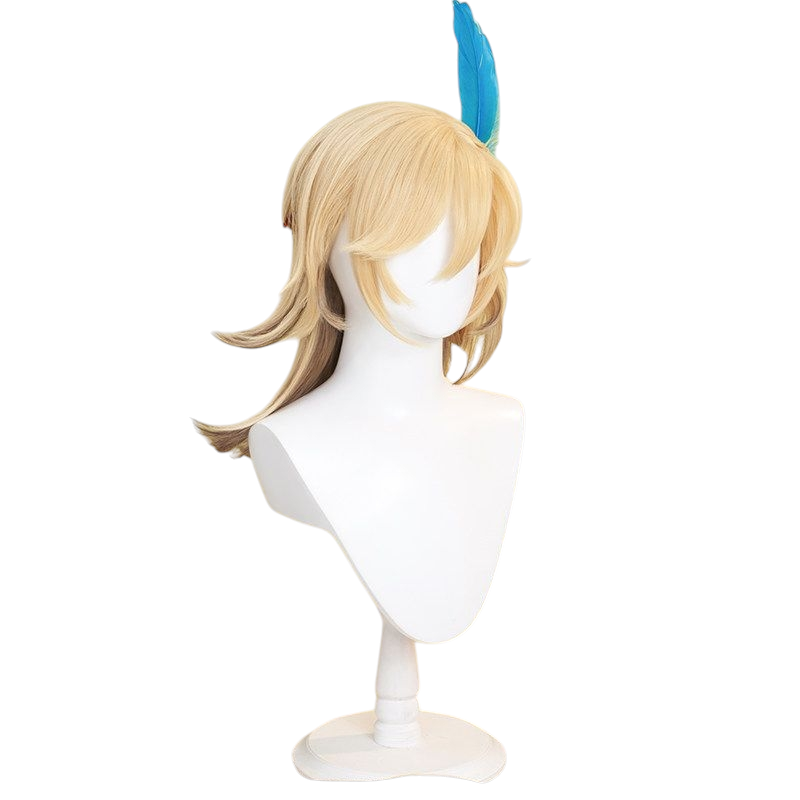 White Smoke Kaveh Cosplay Wig - Genshin Impact (Blonde Gradient with Earrings) (FEVERCOS)