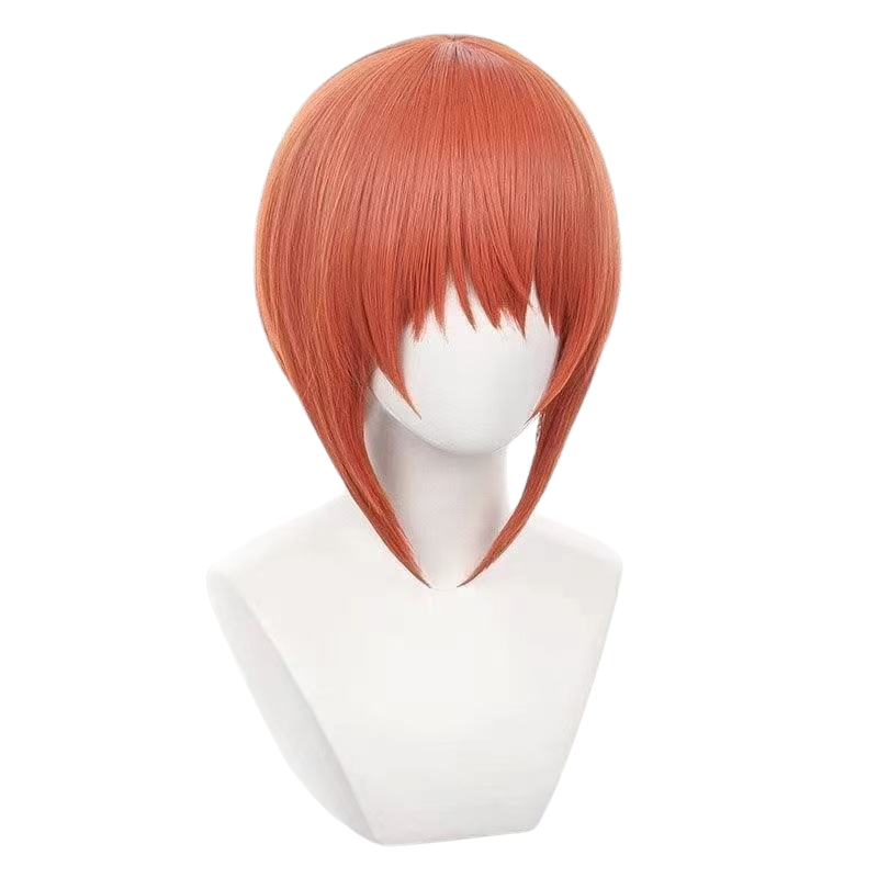 White Smoke Kagura Cosplay Wig - Gintama (Short Orange/Red with Scalp) (FEVERCOS)