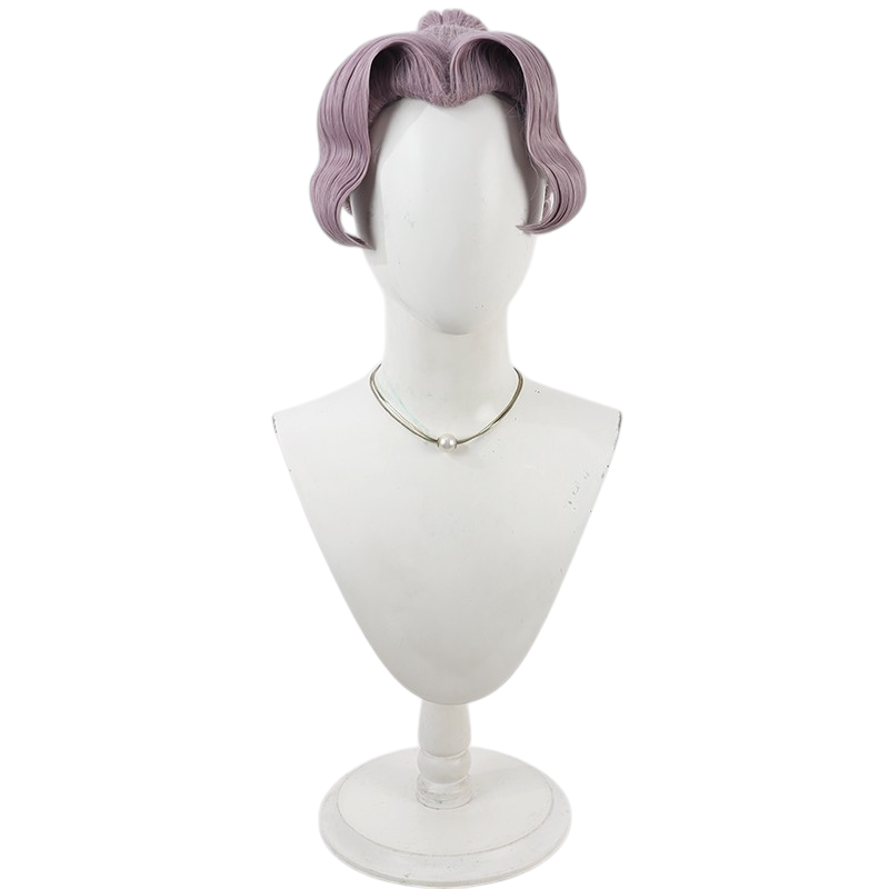 Light Gray Seiemon Sakuragi Cosplay Wig - Nintama Rantaro (Brown Widow's Peak) (FEVERCOS)