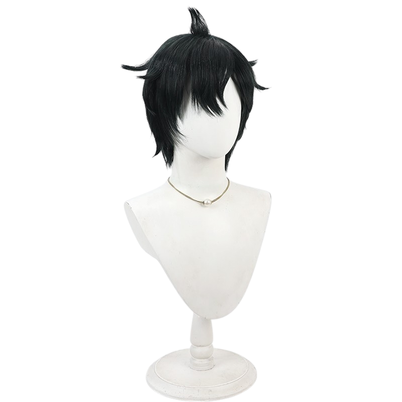 White Smoke Lighter Cosplay Wig - Zenless Zone Zero (Dark Green Teased Flipped) (FEVERCOS)