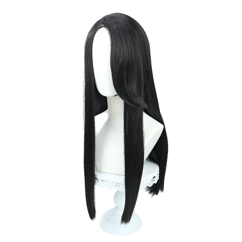 White Smoke Killjoy Cosplay Wig - Valorant (Dark Brown Center Part) (FEVERCOS)
