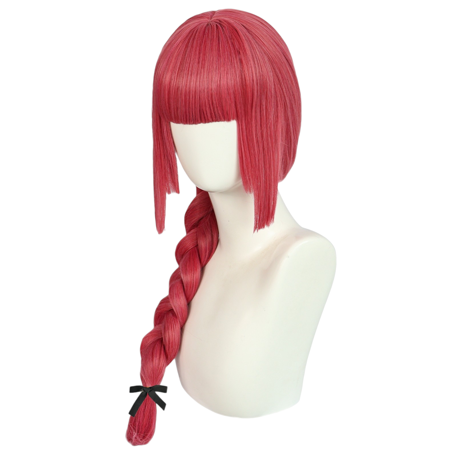 Maroon Kikuri Hiroi (Premium) Cosplay Wig - Bocchi the Rock! (Scalp + Thick Braid) (FEVERCOS)